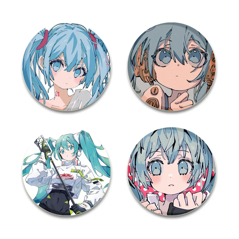 Miku Cute Cartoon Badge Project SEKAI Anime Brooches Cosplay Exquisite Enamel Pins for Backpack Jewelry Accessories Gift