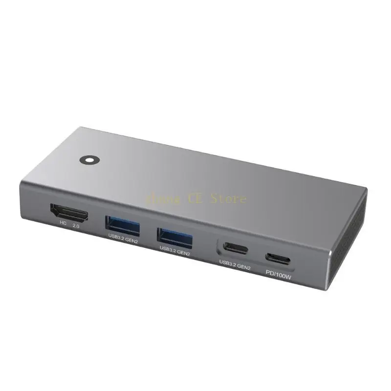 M5TD M.2 TypeC Adapter HUB 4K60Hz HDMIcompatible PD100W Delivery USB3.2 10G Splitters