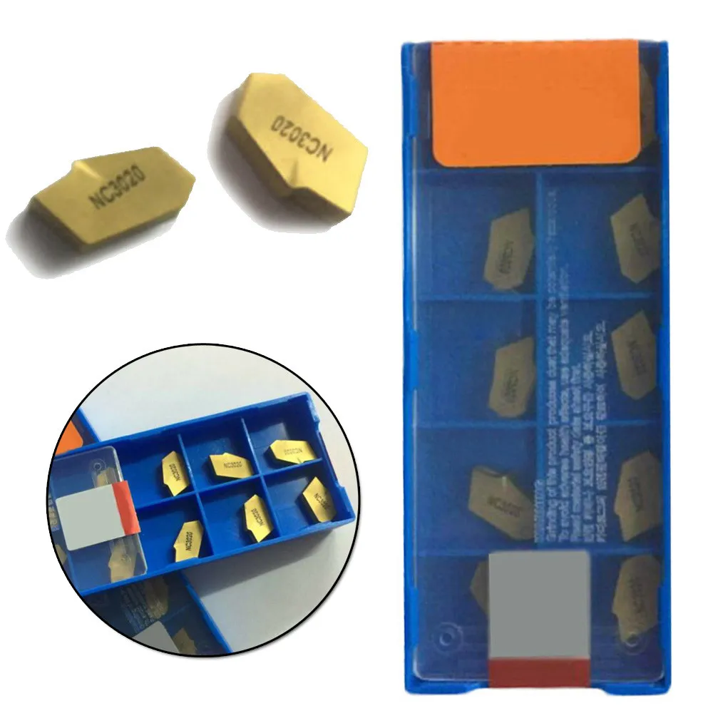 

Pack of 10 SP400 NC3020 Carbide Inserts 4mm Width Designed for Long Life and Performance in Tough Applications