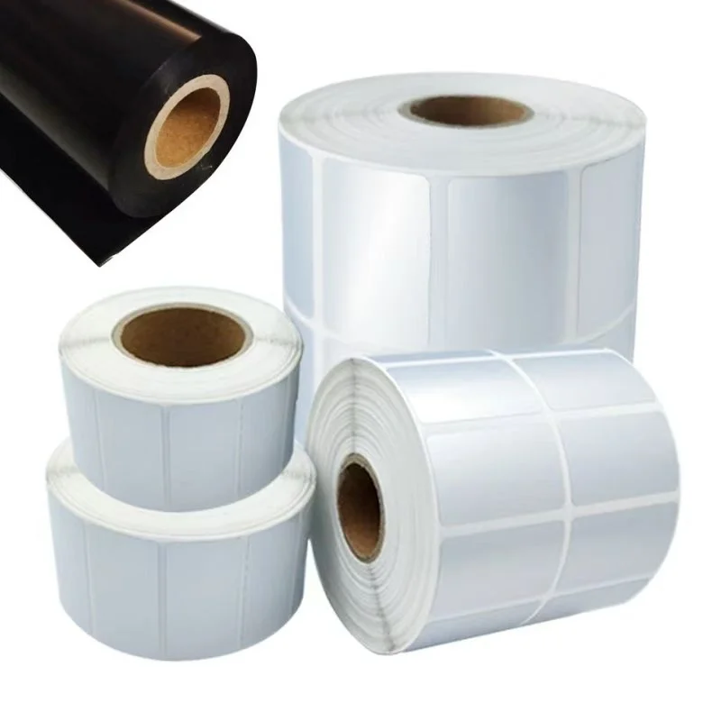 

Rollmounted matte silver sticker PET label barcode label is suitable for transfer printers that require all-resin carbon ribbons