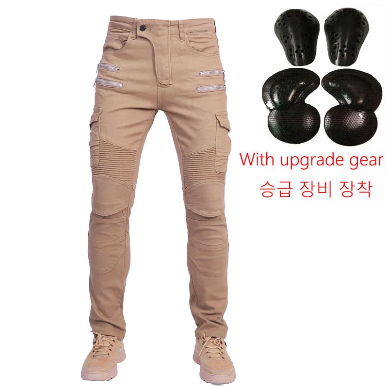 Men Jeans Collection Classic Denim UGB06 PK718 PK719 Zip Motorcycle Pants Panta… - Image 5