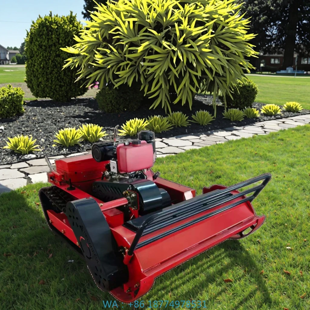 

Engine Crawler Drive CE EPA Certified for Farm BrushWholesale Industrial Self-propelled Remote Control Lawn Mower 14HP