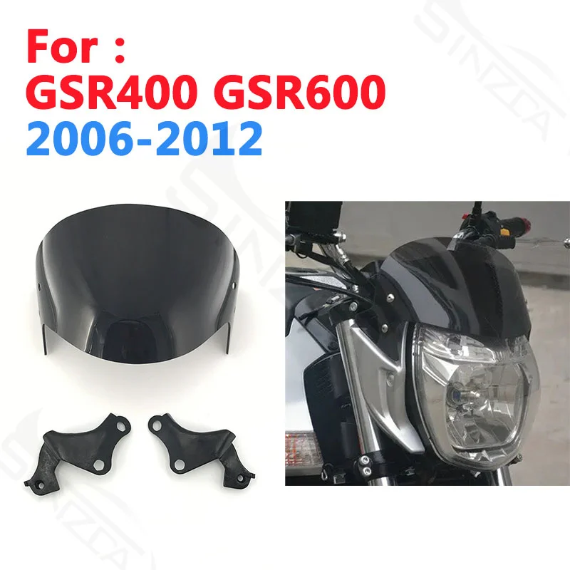 

For Suzuki BK400 BK600 GSR400 GSR600 GSR BK 400 600 2006-2012 Motorcycle Windscreen Windshield Wind Deflectors Bracket 2007 2008