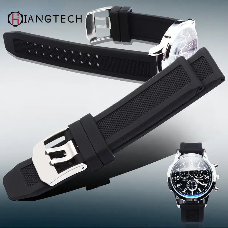 

Rubber strap fit for Luminos silicone strap Hamilton Breitling fossil waterproof watch band accessories 23mm 22mm 20mm