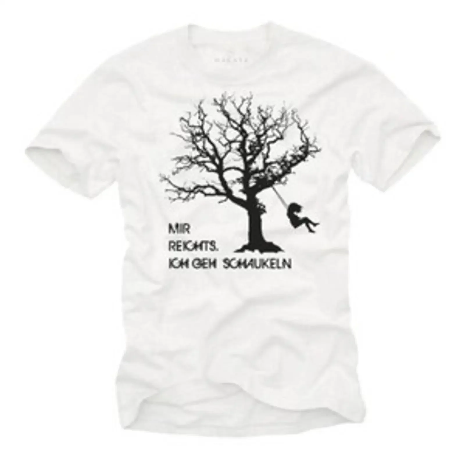 Lustiges Nerd Herren T Shirt mit Coolem Mir reichts ich geh Schaukeln Spruch vintage Washed Breathable Casual Unisex streetwear
