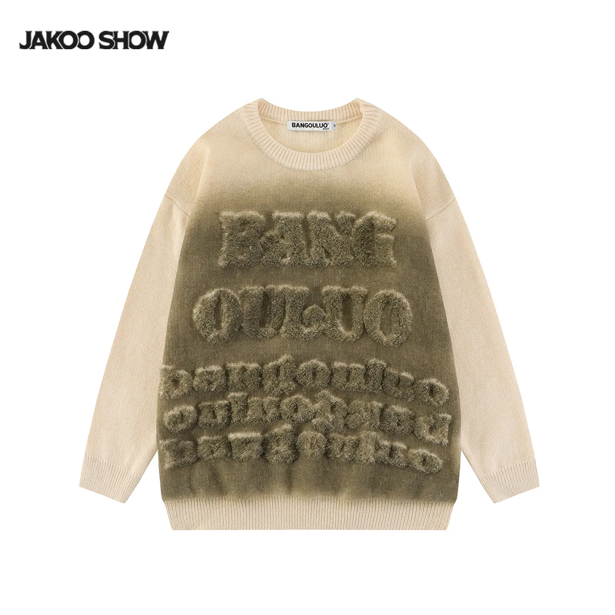 

Бренд Tide American Street Tide Ретро трехмерный рельефный новый мужской и женский утолщенный вязаный свитер