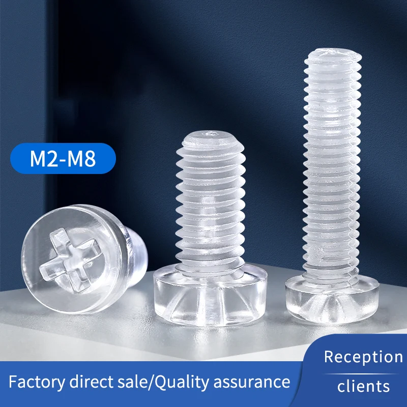 Round Head Screws Transparent Plastic Screws Aggreko PC Screw Nut Accessories M2 M3 M4 M5 M6