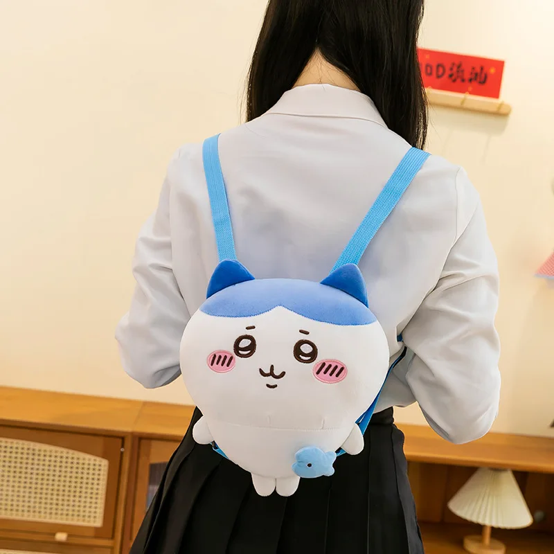 Cartoon Portable Chiikawa Backpack Velvet Toys Girls Gift Bags for Woman Anime Figure Kawaii Cartoon Travel Storage Bag