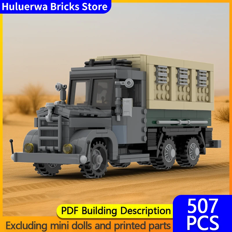 

Модель городской автомобиль MOC, строительные кирпичи, WW2 LG3000, внедорожный грузовик, модульная технология, детские праздничные подарки, сборка игрушек, костюм