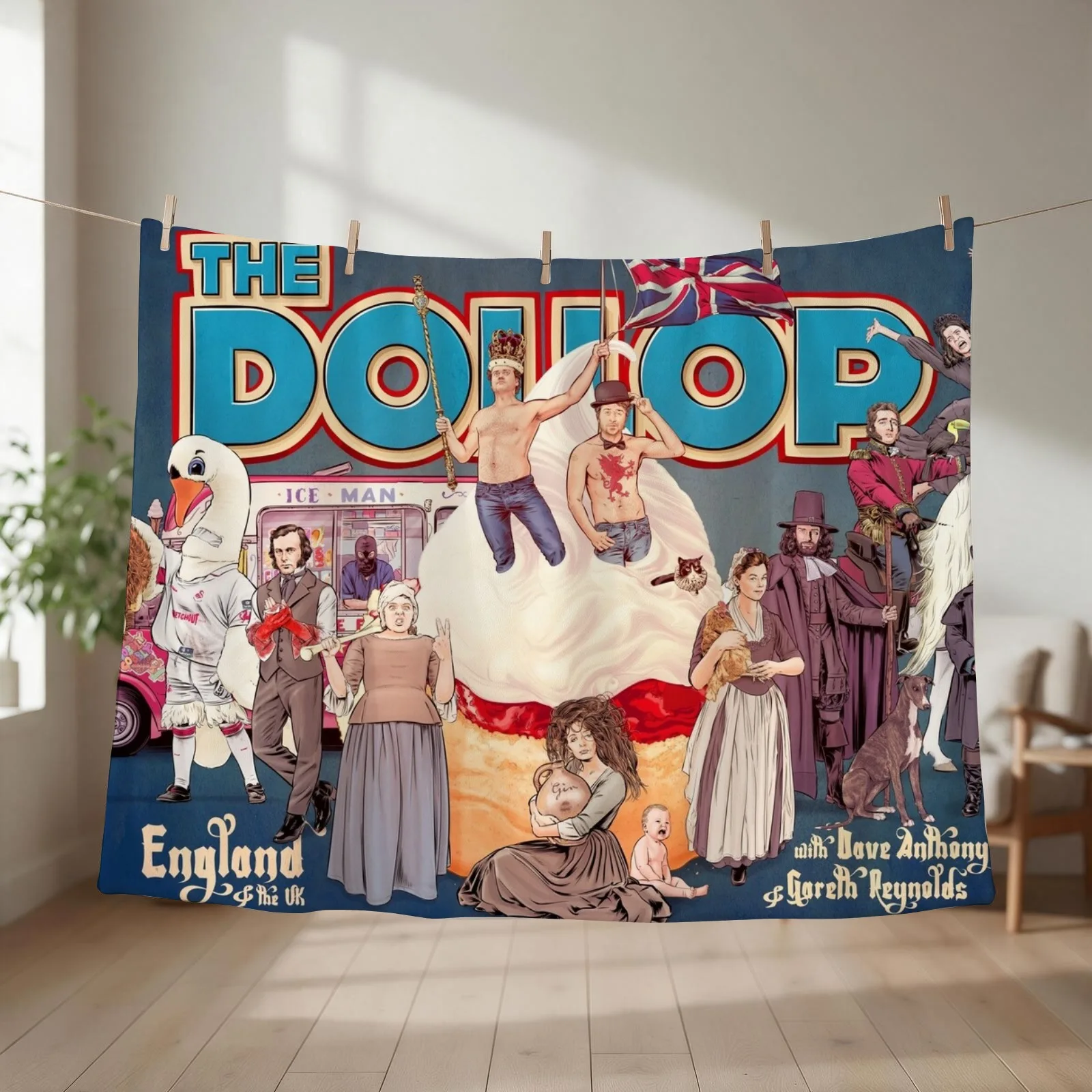 DOLLOP: England & the UK (poster) Throw Blanket Bed covers Flannel Blankets For Sofas for sofa Blankets
