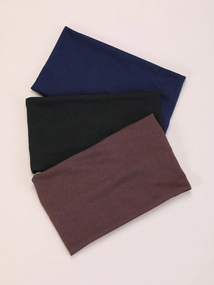 

6pcs Wide Sports Fitness Sweat Absorbent Headbands For Women Breathable Quick Dry Anti-Slip Hair Bands