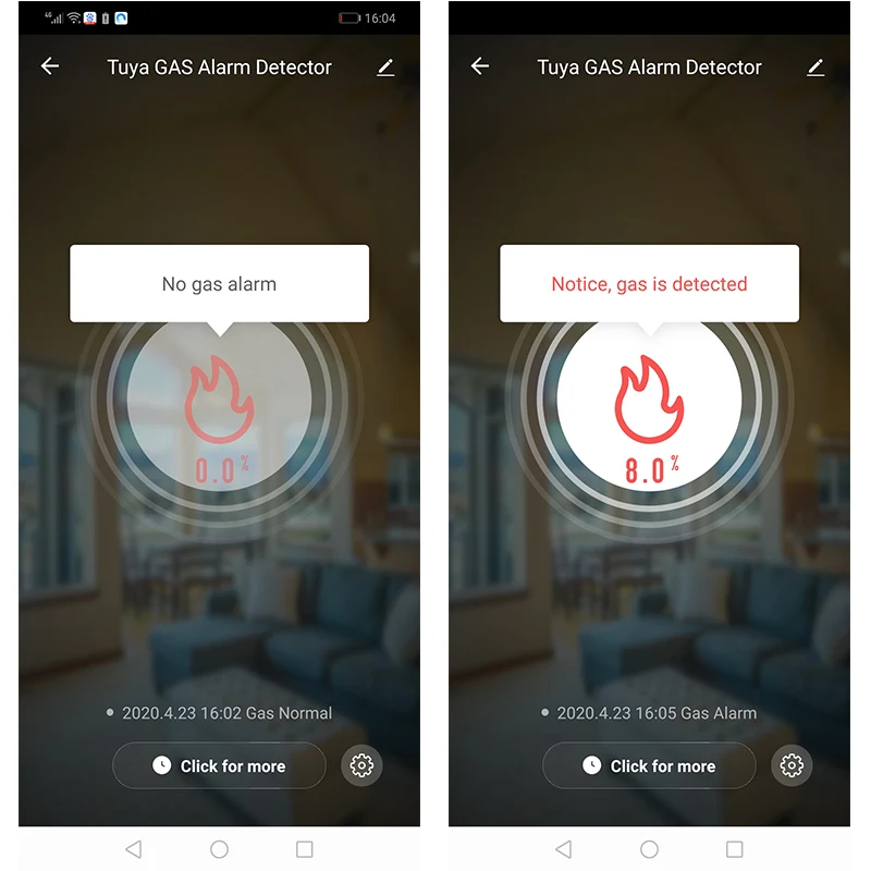 Tuya WiFi Natural Gas Sensor Combustible Gas Leak Detector Smart Home Gas Alarm Smart Life APP Control Security Protection