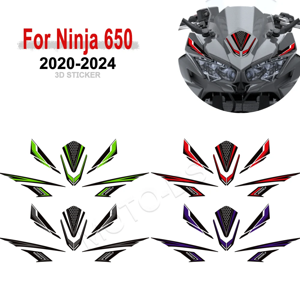 

New Ninja650 Motorcycle Tank Pad Protector Sticker Body Fairing Windshield Decal For Kawasaki Ninja 650 2020 - 2023 2024 2025