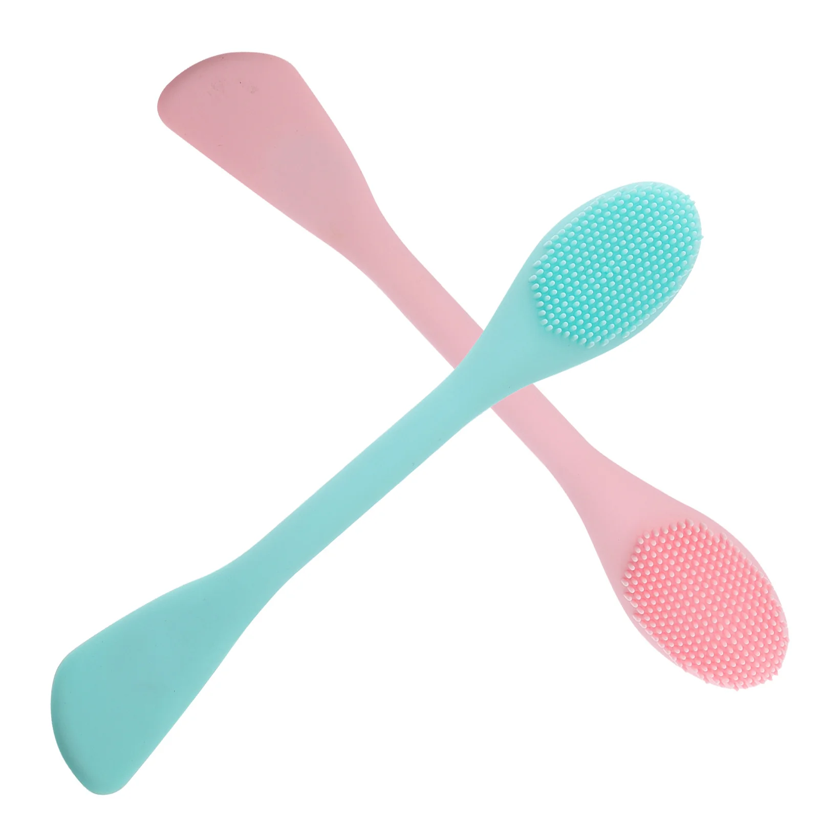 2 قطعة فرشاة تنظيف الوجه المزدوجة الرأس سيليكون منظف الوجه منظف المسام العميقة التقشير مدلك أداة العناية بالبشرة