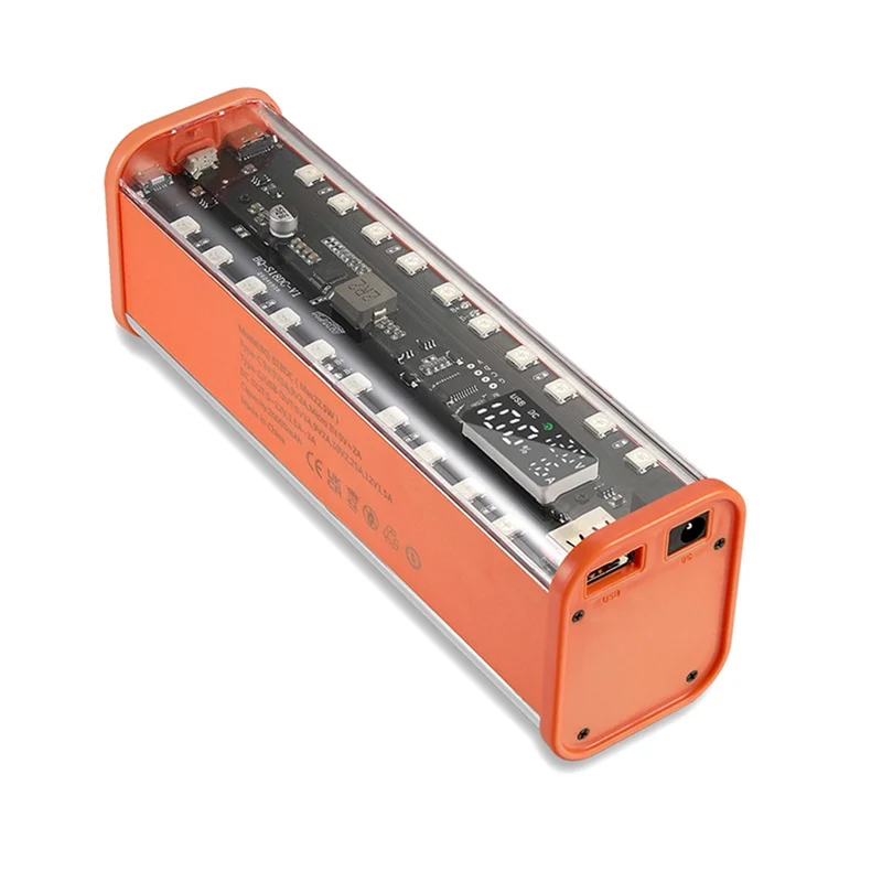B50B-Digital Display 22.5W Fast Charging 8 Slots 18650 Power Bank Case DIY Battery Box USB Type C DC5.5X2.1 Output