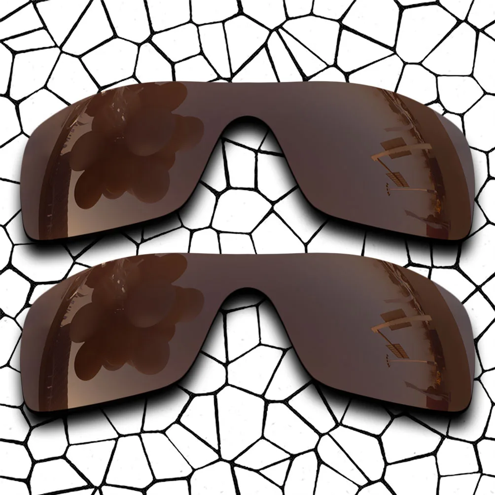 

2 Pieces Brown & Brown Lenses Replacement For-Oakley Batwolf OO9101 Polarized Sunglasses