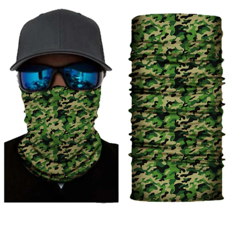 Sports Neck Gaite Camo Bicycle Bandana pour hommes et femmes, Braga Cuello, Outdoor Imaging Face Shield, planchers ves, Solomon Hunting