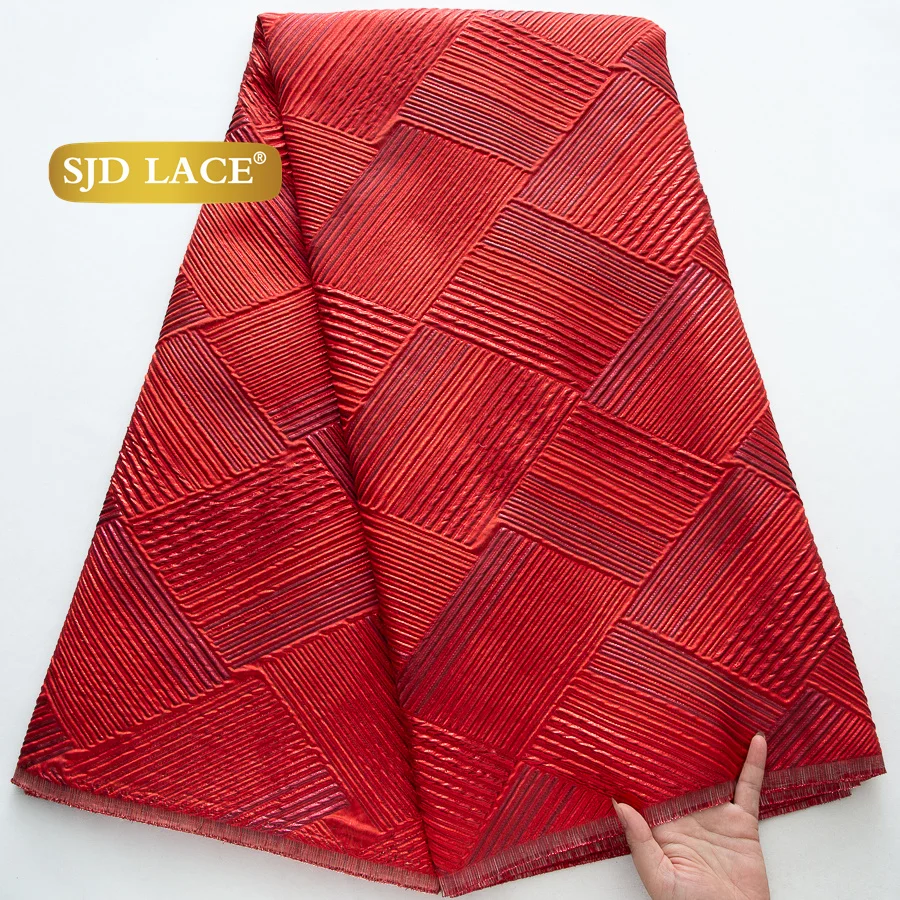 SJD الدانتيل الديباج أقمشة الدانتيل الأفريقي 2025 جديد الفرنسية الدمشقي مذهب الدانتيل النيجيري الجاكار النسيج للنساء فساتين الزفاف 4268