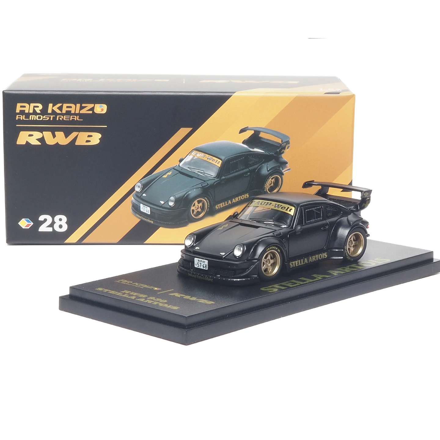 Ar Box 1:64 Model Cars Porsche 911 Rwb 930 Stella Art Metal Scale Cars Alloy Simulation Car Model Collection Cars Miniature Cars