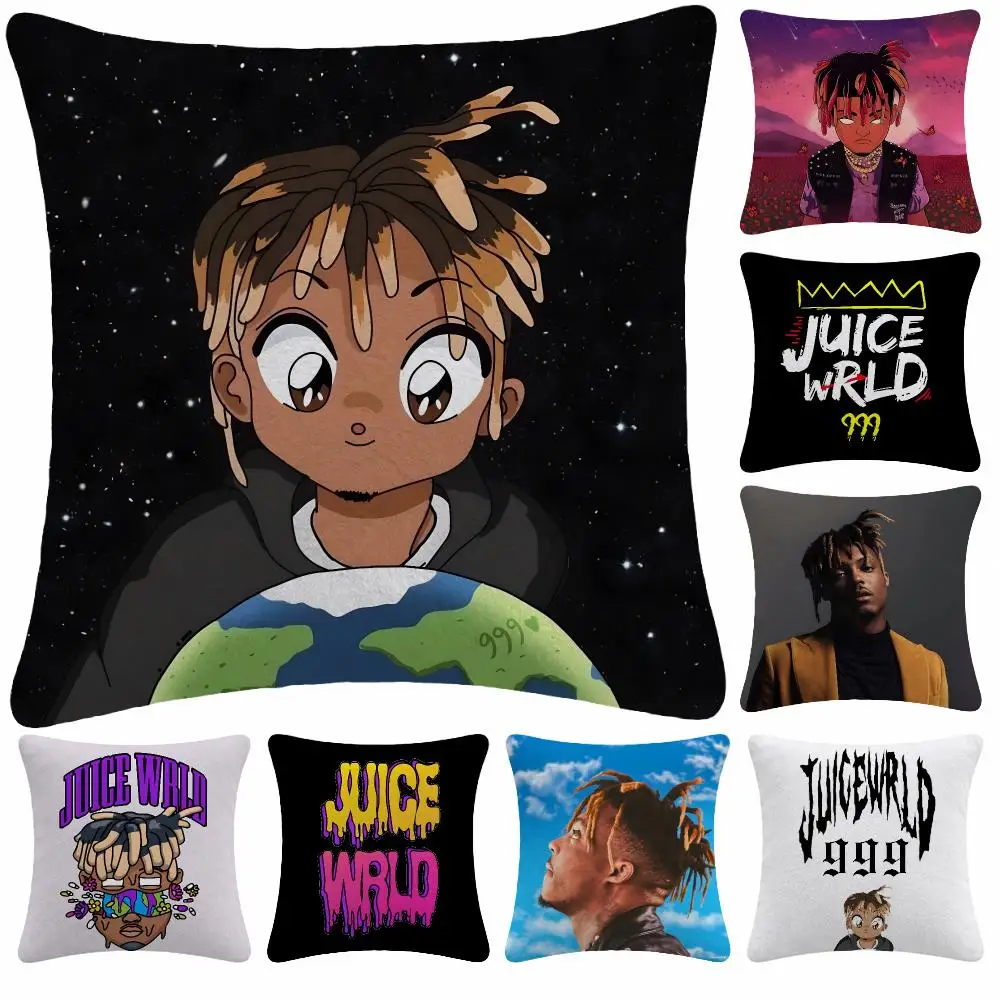 Singer Pop Music J-Juice WRLD Cushion Cover Soft Plush  throw pillow Sofa Bedroom Living Room Car Dorm Home Decor Gift