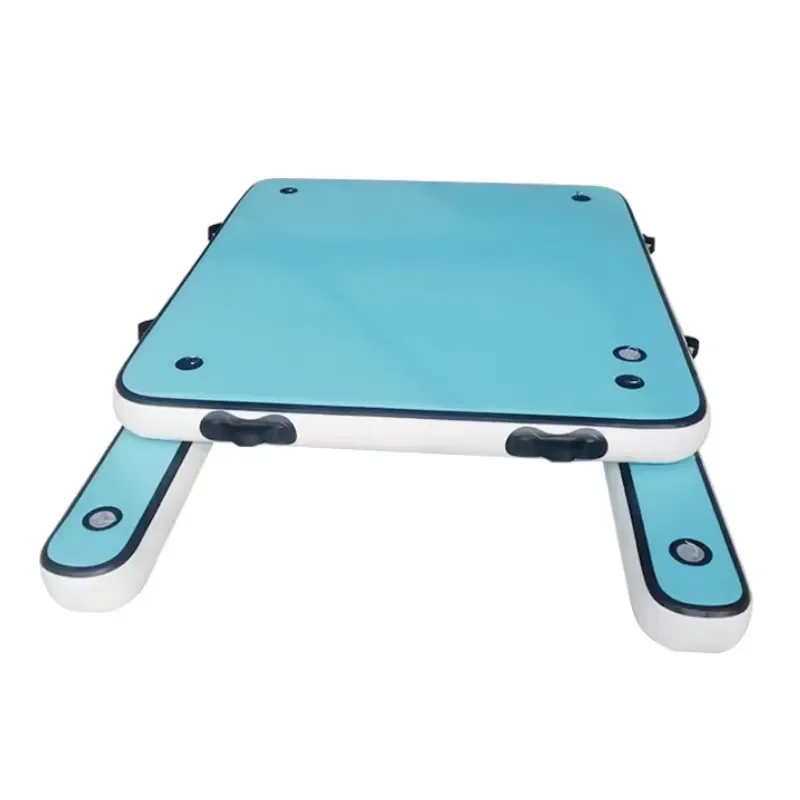 Double Pontoon Inflatable Fishing Raft Anti Skid Thickened Water Boat with External Motor Mounting Base for Fishing