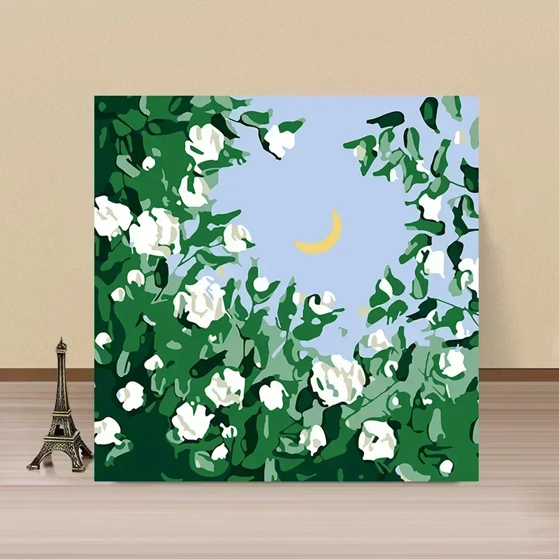 

20366-Tulip diy digital oil painting acrylic flower painting explosion hand-filled landscape painting