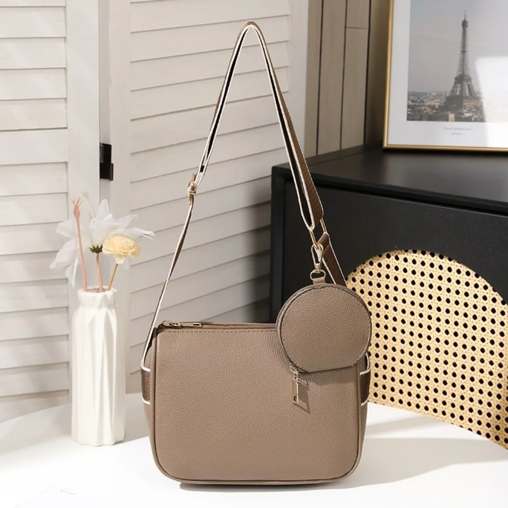 

Fashion PU Crossbody Bag Lightweight with Wallet Single Shoulder Bag Delicate Large Capacity Underarm Pouch for Women
