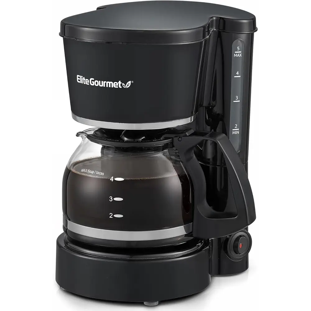 Automatic 5-Cup Brew & Drip Coffee Maker with Pause N Serve Reusable Filter, On/Off Switch, Water Level Indicator