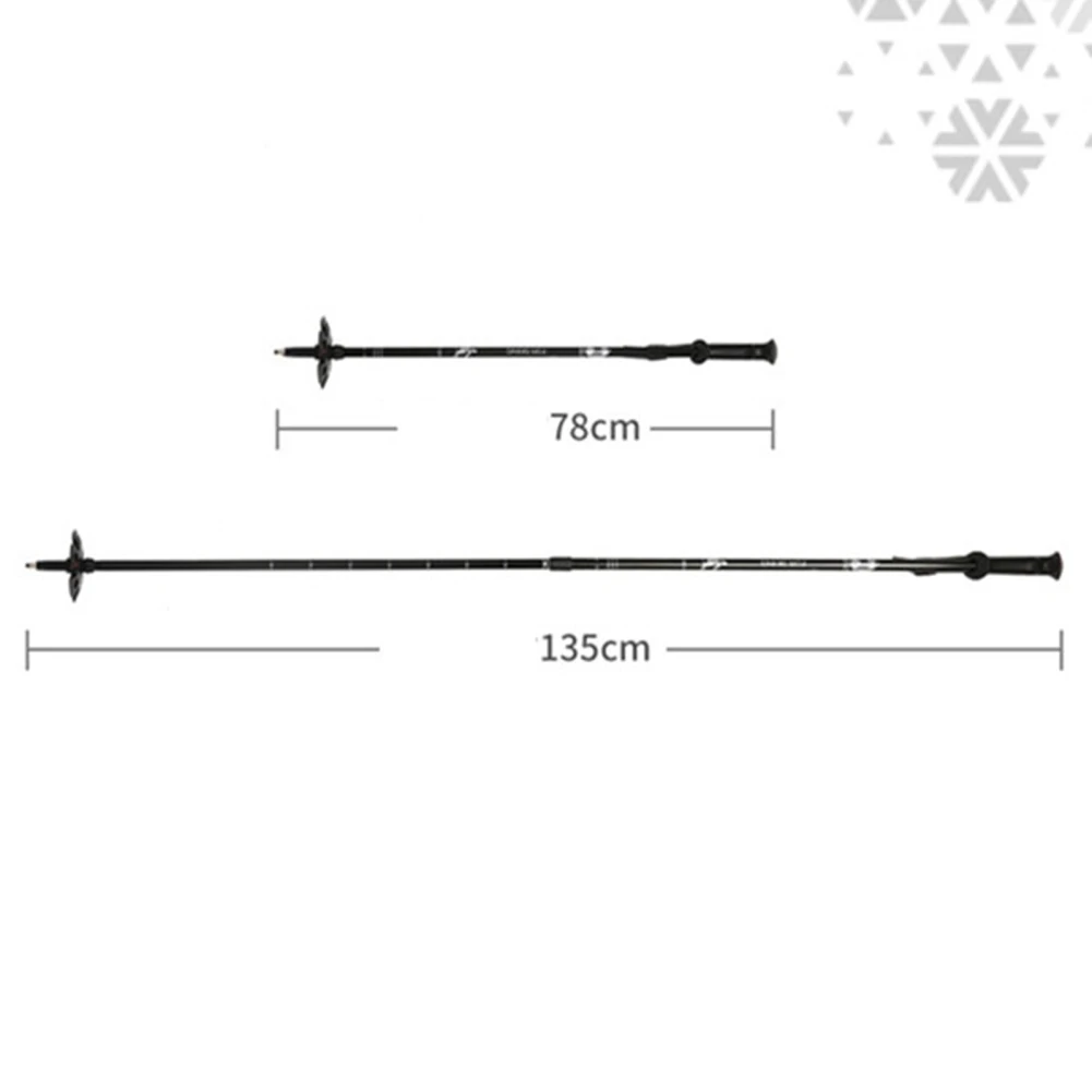 1 Paar Skistokken Lichtgewicht Aluminium 7075 Skistokken Snowboardstokken Met Kurkgrepen Voor Dames Heren Kids Sneeuw