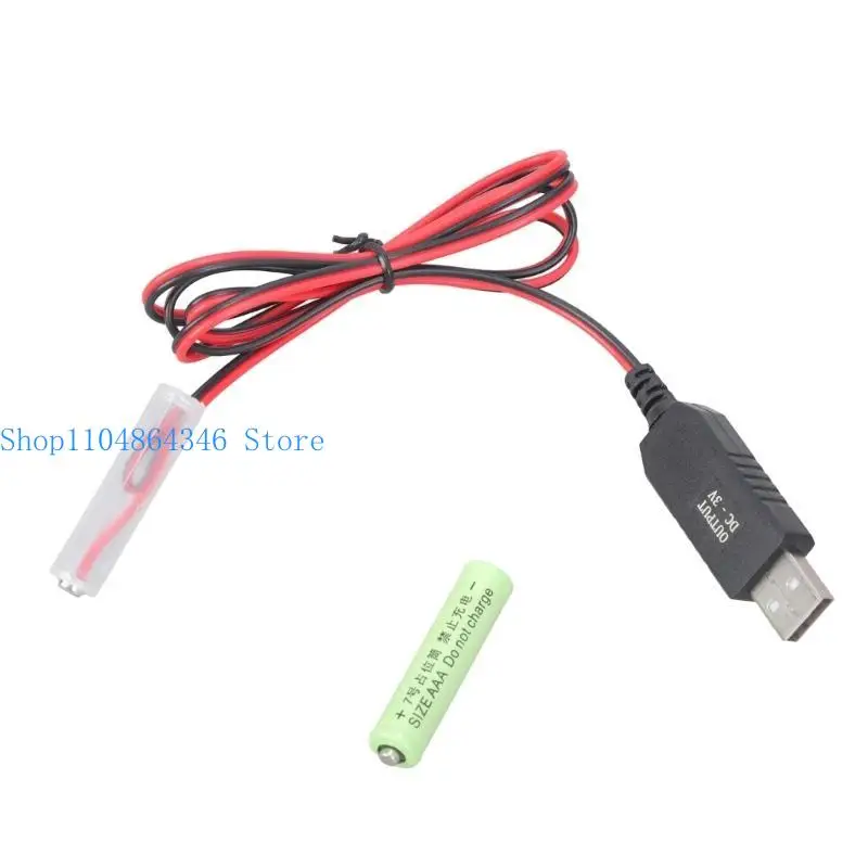 652F USB 5V to 3V (2x1.5V) 3A Dummy Battery Eliminators Cable for Remote Control Radio LED Light