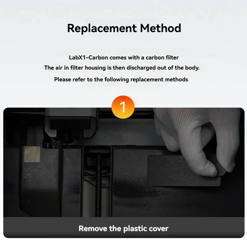 AB43-2Pcs filtro de ar de carbono ativado para bambu lab x1 x1c p1p p1s peças de impressora 3d filtro purificador de ar substituível