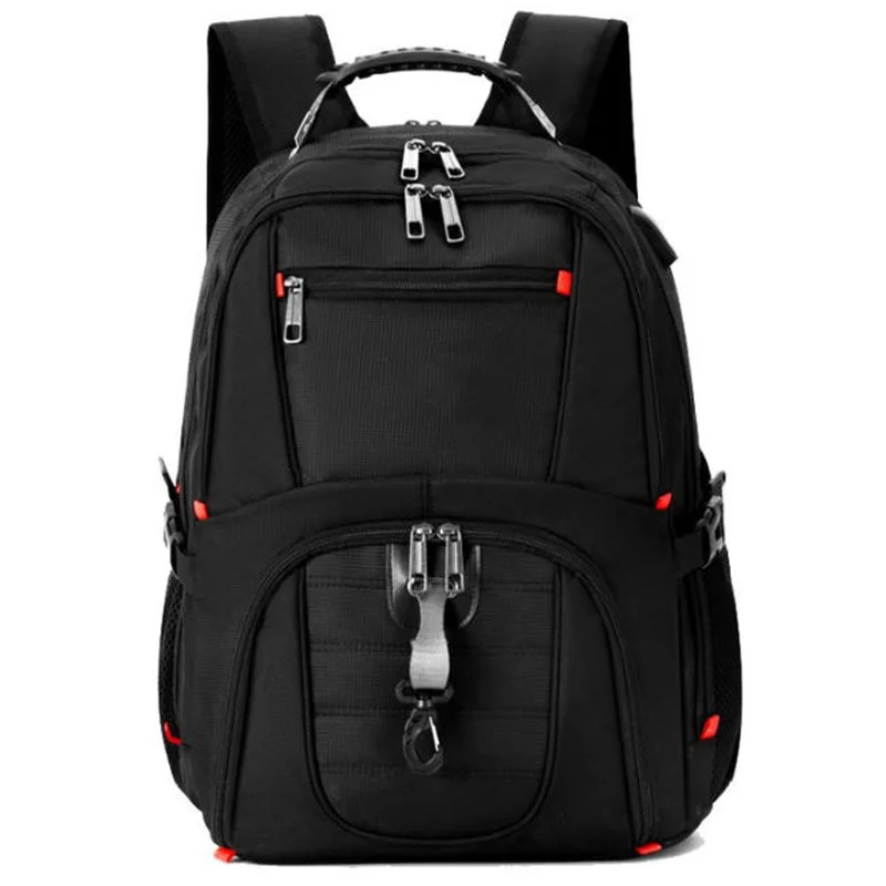 

15-дюймовый рюкзак для ноутбука, многофункциональная прочная дорожная сумка, студенческая сумка для книг с USB-портом для зарядки, водостойкая