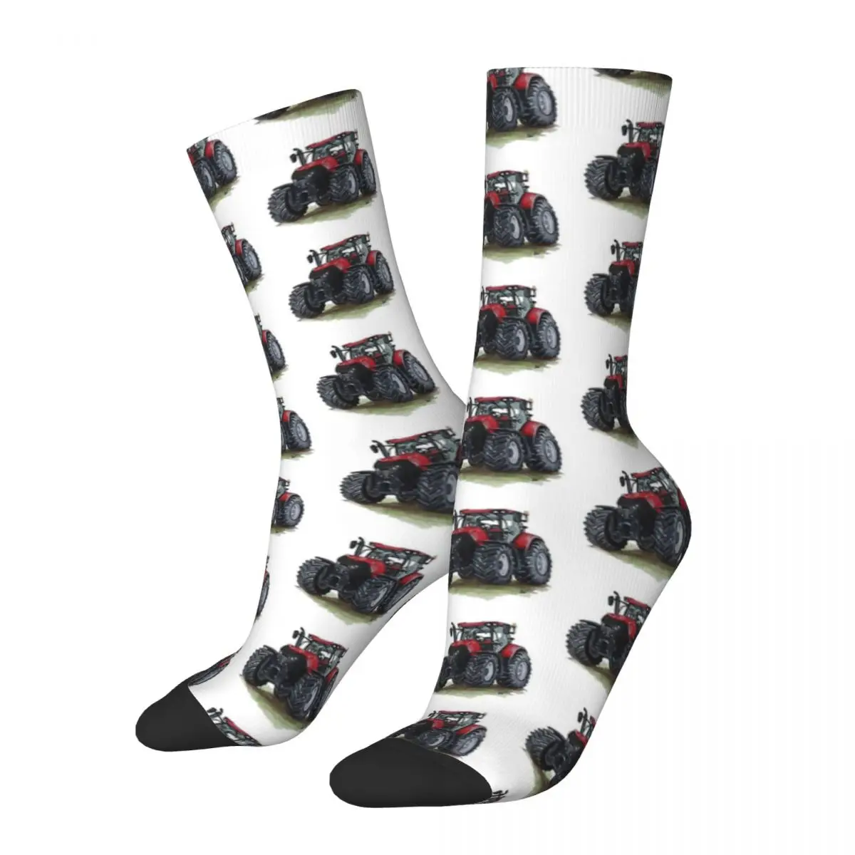 Big Red Tractor Tractors Unisex Winter Socks Running Happy Socks street style Crazy Sock