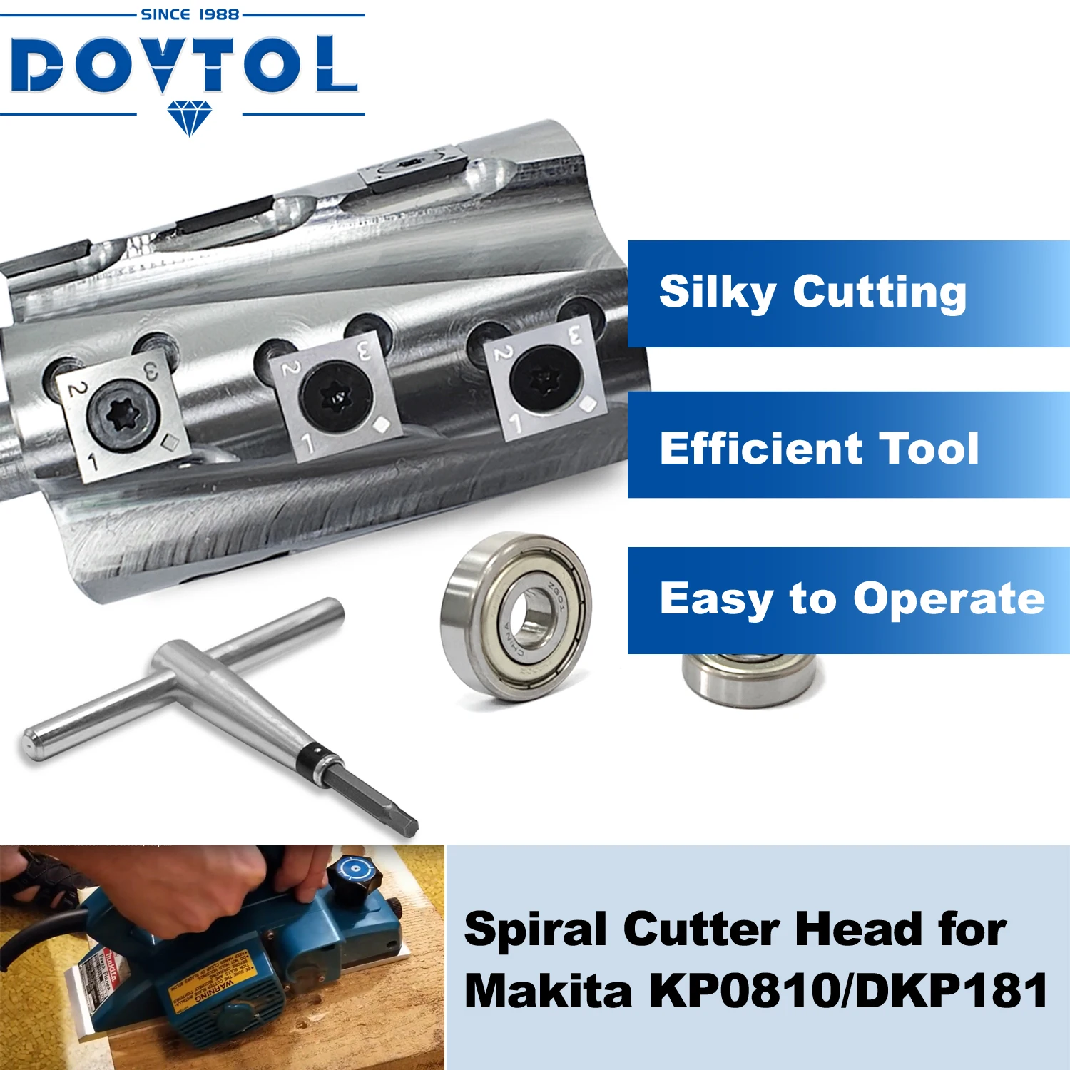 Helical เครื่องตัดเกลียวหัวเกลียวใบมีดเพลาสําหรับ Makita KP0810 (DKP181) ไม้กบ Thicknesser เครื่องกบใบมีด