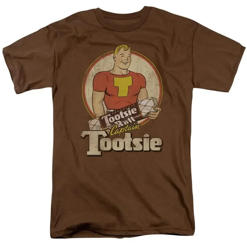 Tootsie Roll Captain T Shirt Mens Licensed Chocolate Candy Coffee