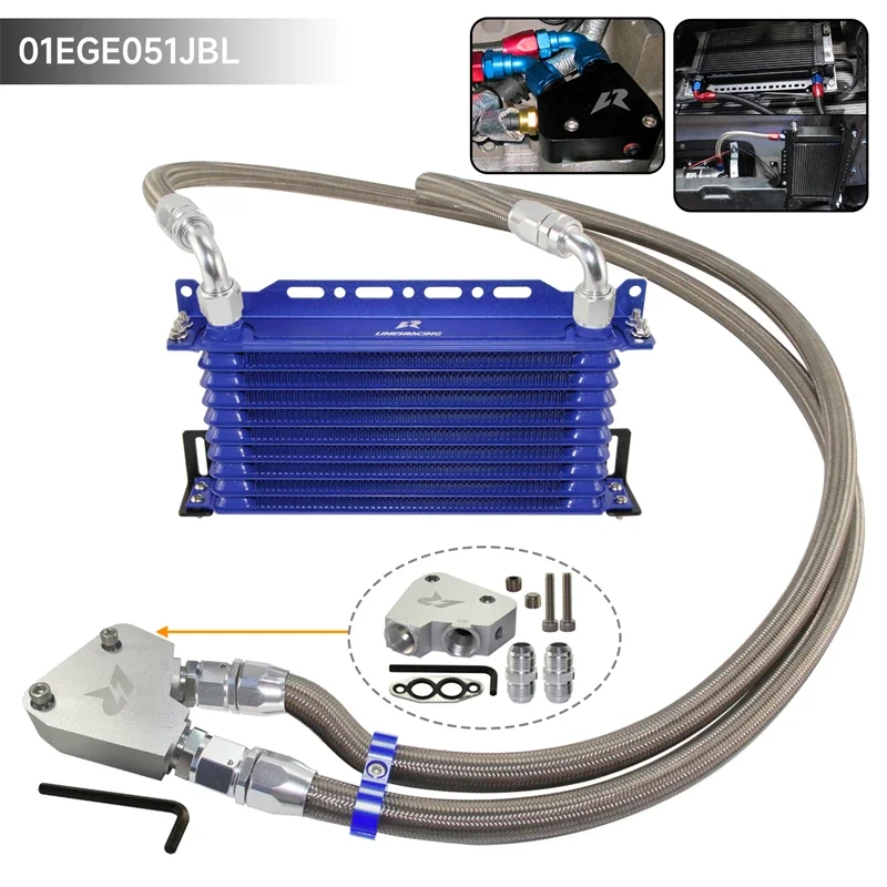 10/13/15 Row AN10 Oil Cooler Kit for Chevrolet Corvette C6 C5 C7 LS1 Camaro & Firebird Cadillac CTS-V GM CK 04-06 Blue