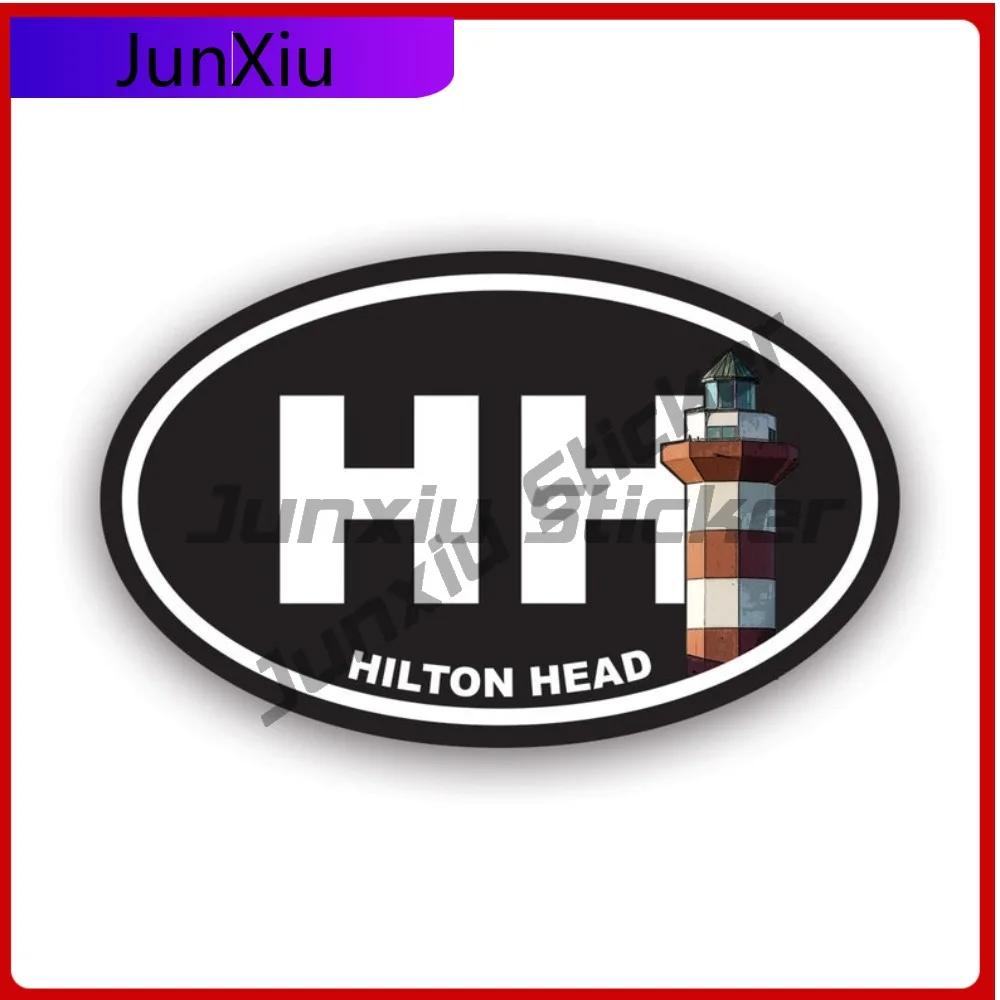 

Anime Oval Hh Hilton Head Island Lighthouse Sticker Uv Protected Decals Sc Harbour Town Cute Sticker Anti Scratch No Fade