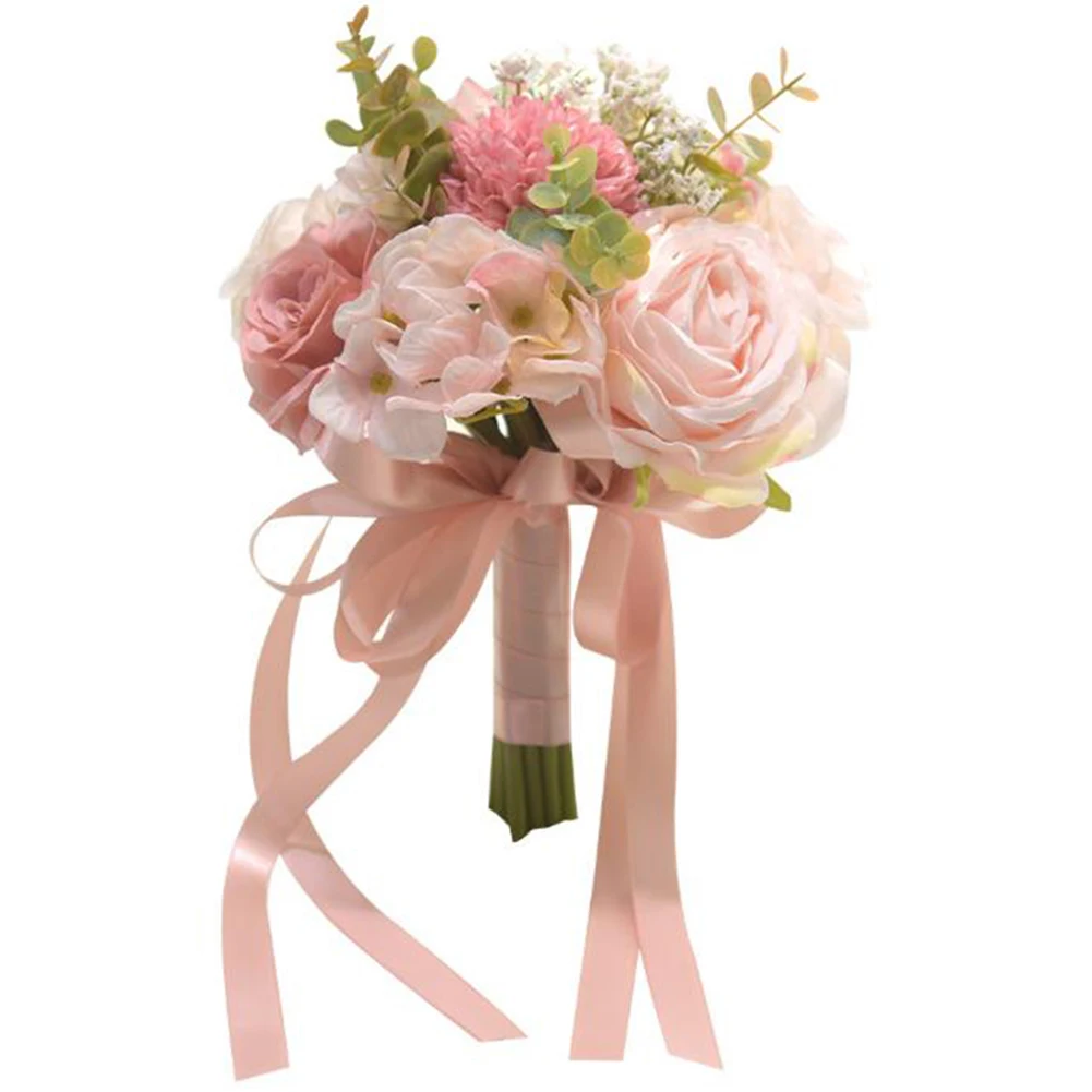 

For Bridal Ensemble Bridal Bouquet Hand-Held Bouquet Reception Decoration 19*22cm Customizable Silk Flower Bouquet