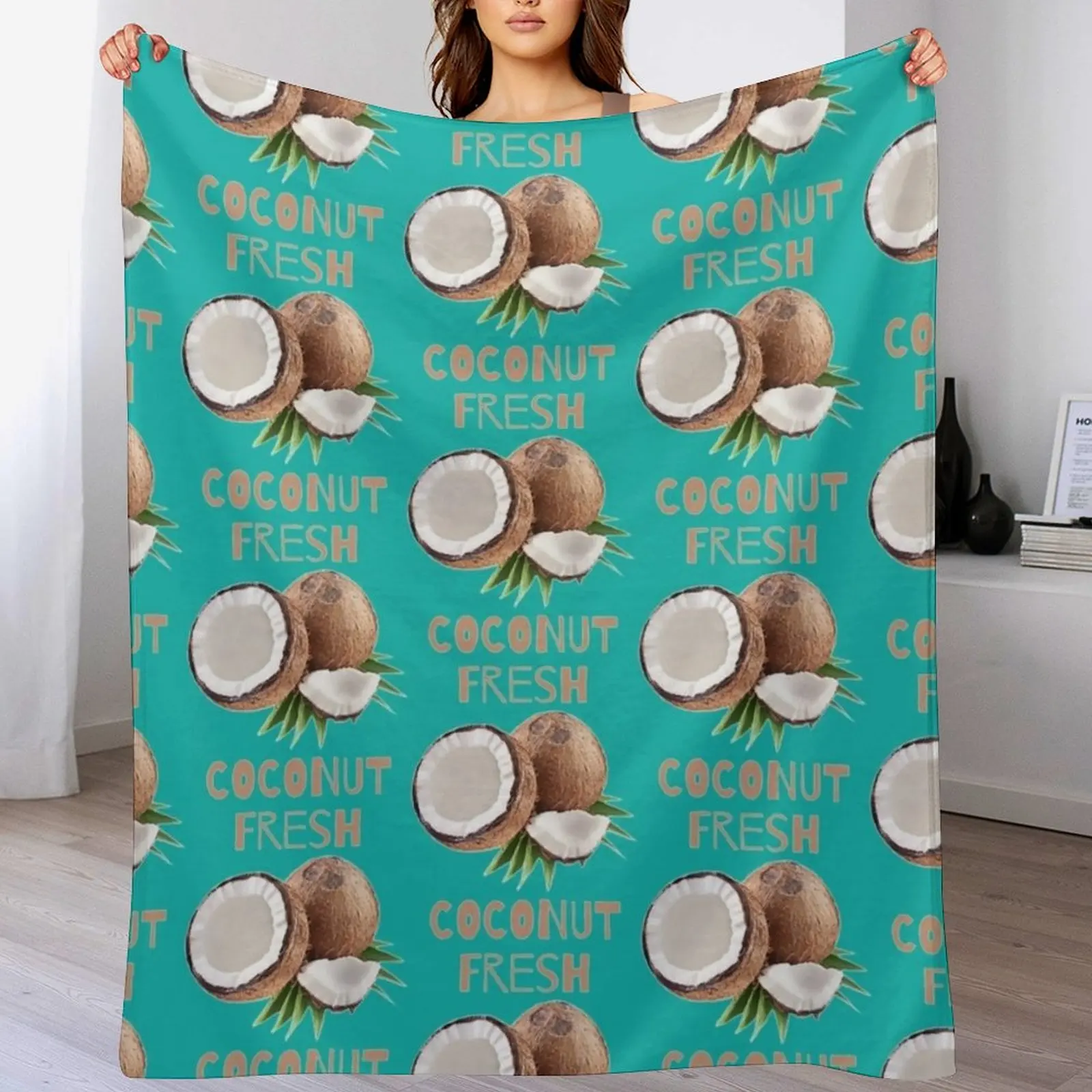 

air freshener coconut fresh Throw Blanket Decorative Sofa Travel Sleeping Bag Blankets