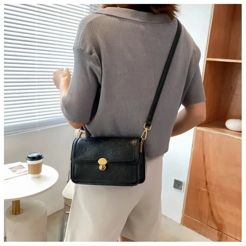 Bolsos cruzados de cuero para mujer, bolso de viaje, bolso Simple de hombro a la moda, bolsa cruzada para mujer 2021