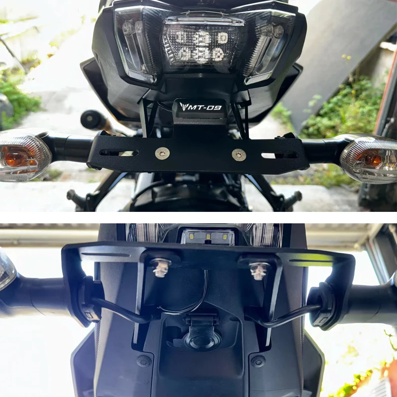 Motorcycle modification Short paragraph license plate frame For YAMAHA MT09 MT-09 2017-2020 FZ09 FZ-09 2017-2018-2019-2020