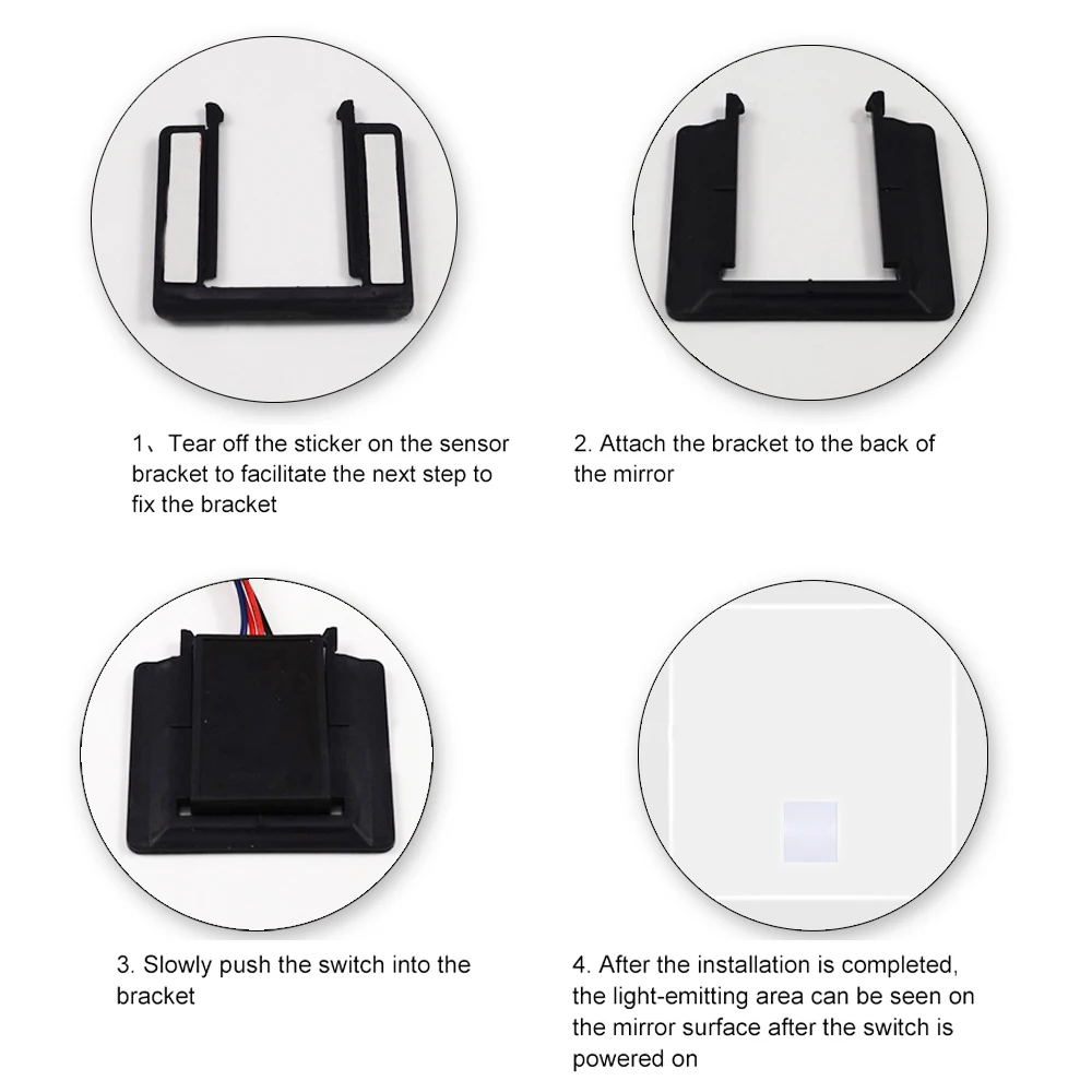 DC12-24V Led Dimmer inductive Touch Switch LED Bathroom Touch Controller Mirror Dimmable Automatic ON/OFF Touch Sensor Switch