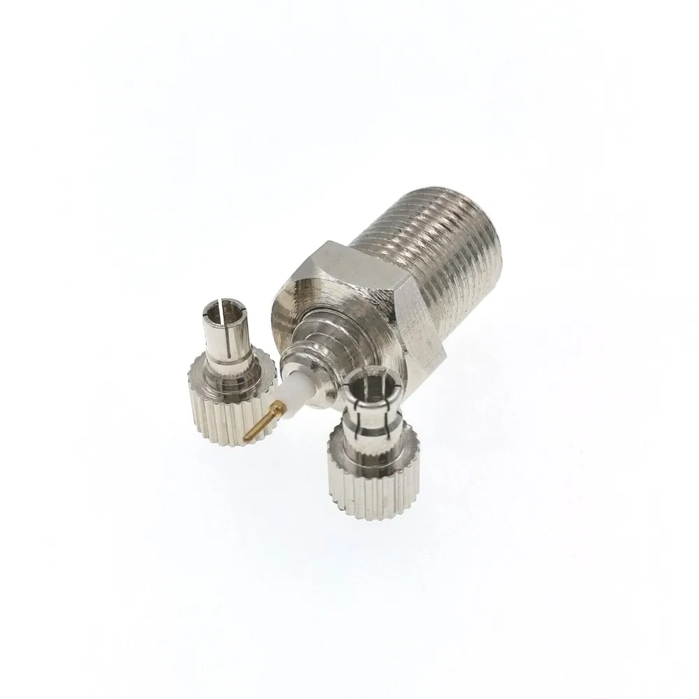 Imagem -03 - Fêmea para Ts9 & Crc9 Macho Plug Adaptador Coaxial rf Conector Niquelado 100 Peças f