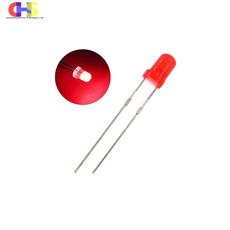 100pcs High-quality Super Bright Round 3mm LED Red Blue Pink Green White Yellow Orange Purple F3 Light Emitting Diode