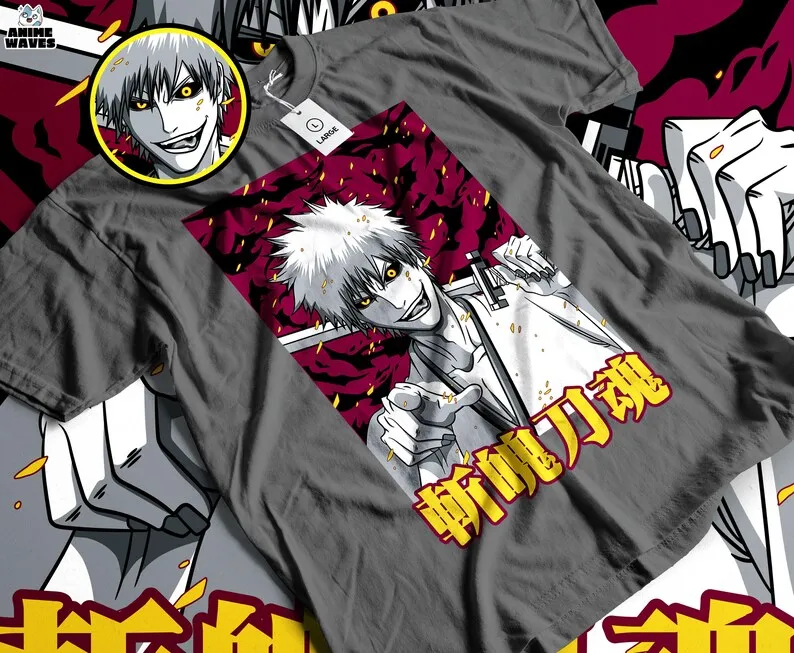 Samurai Spirit Anime Unisex T-shirt - Japanese Manga Culture, Shinigami Theme, Tokyo Anime Style