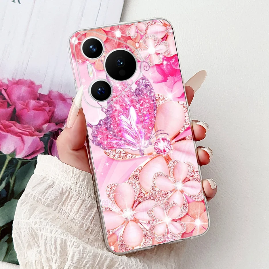 For Huawei P60 Pro Case MNA-AL00 New Fashion Painted Cover Liquid Silicone Phone Case For Huawei P60 Art P 60 P60Pro Soft Fundas