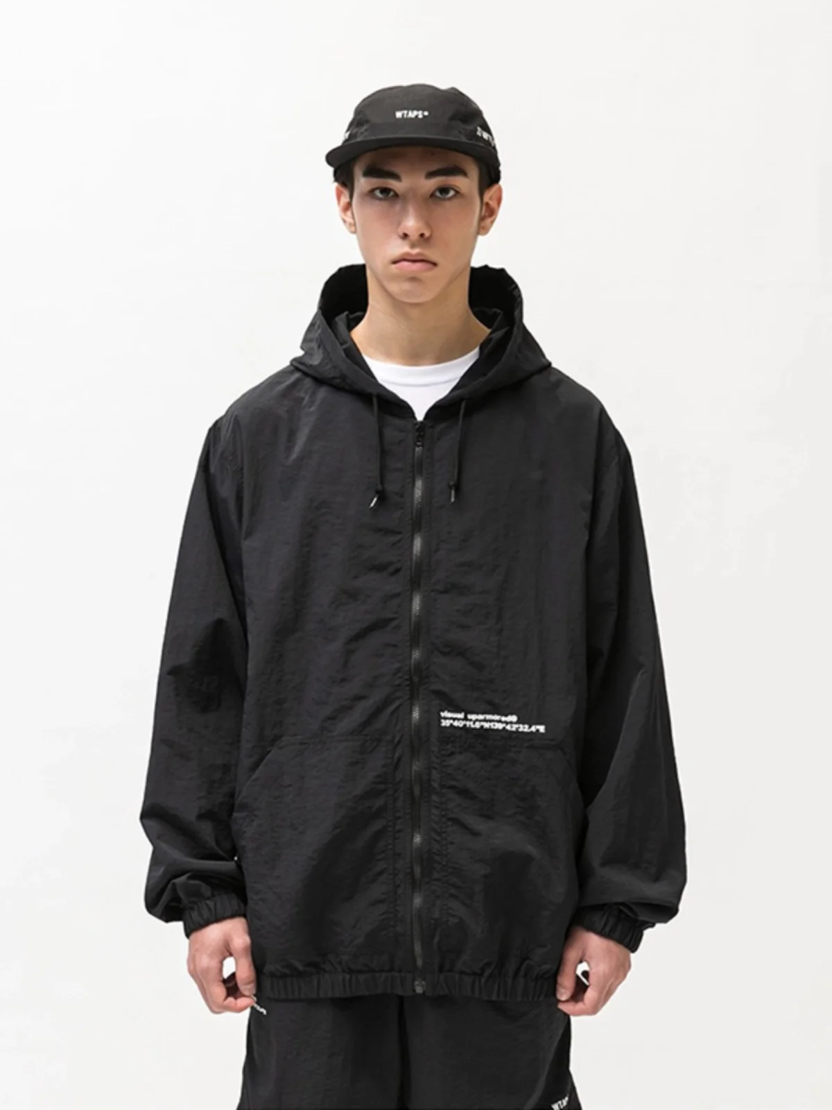 

Men's Zip-Up Hooded Jaet Windproof Workwear Sle Casual Loose Fit Four Seasons Outerwear WTAPS MDNS Youth Trendy Coat