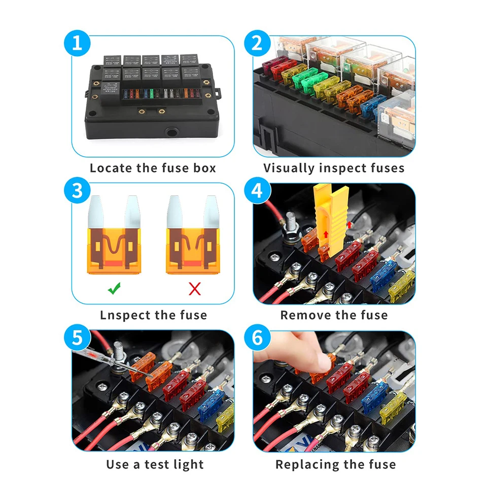 100 Pièces Assortiment Fusibles Mini Lame Voiture 2A à 35A - Boîte De Rangement + Pince