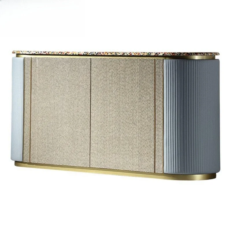 

Simple high-end household soft bag large apartment Italian light luxury dining side cabinet, simple storage storage decorative