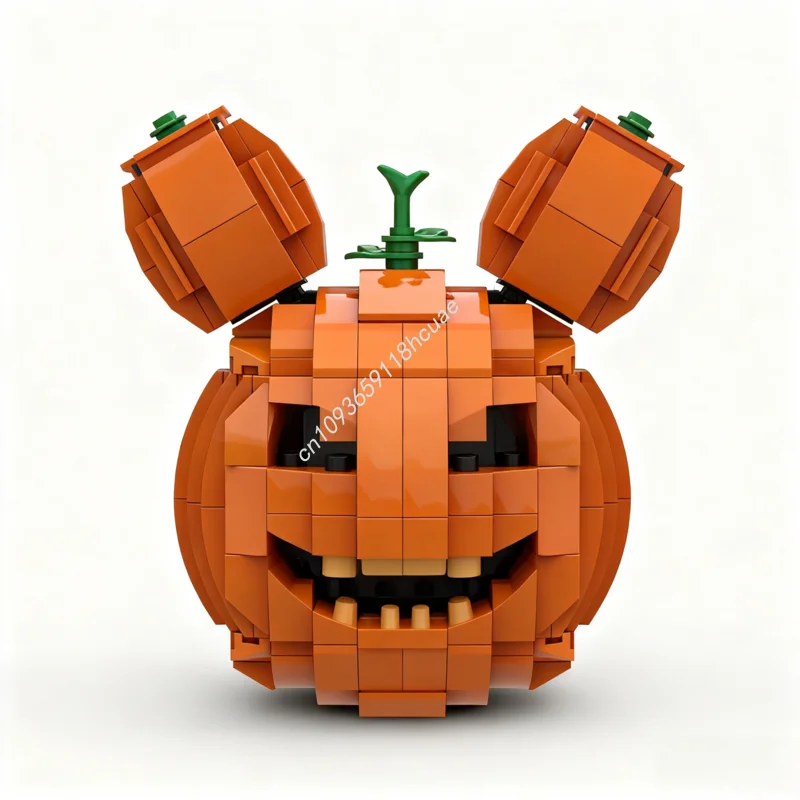 314 elementów MOC Myszka Miki Jack-o'-Lantern Disney Model Klocki Konstrukcyjne Zestaw do Składania Architektura Pomysł DIY Zabawki Rękodzielnicze dla Dzieci Prezenty Świąteczne
